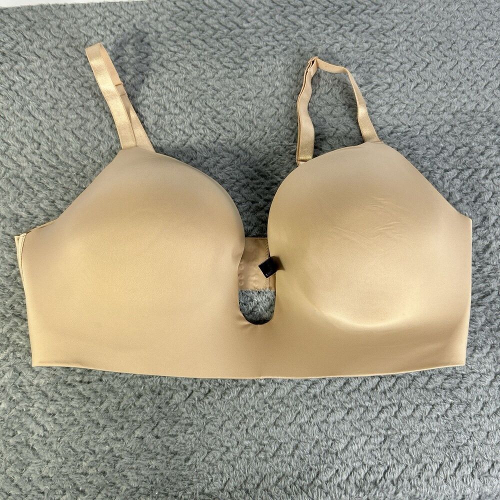 Victoria’s Secret Plunge Underwire Molded Lined Bra Beige 38D